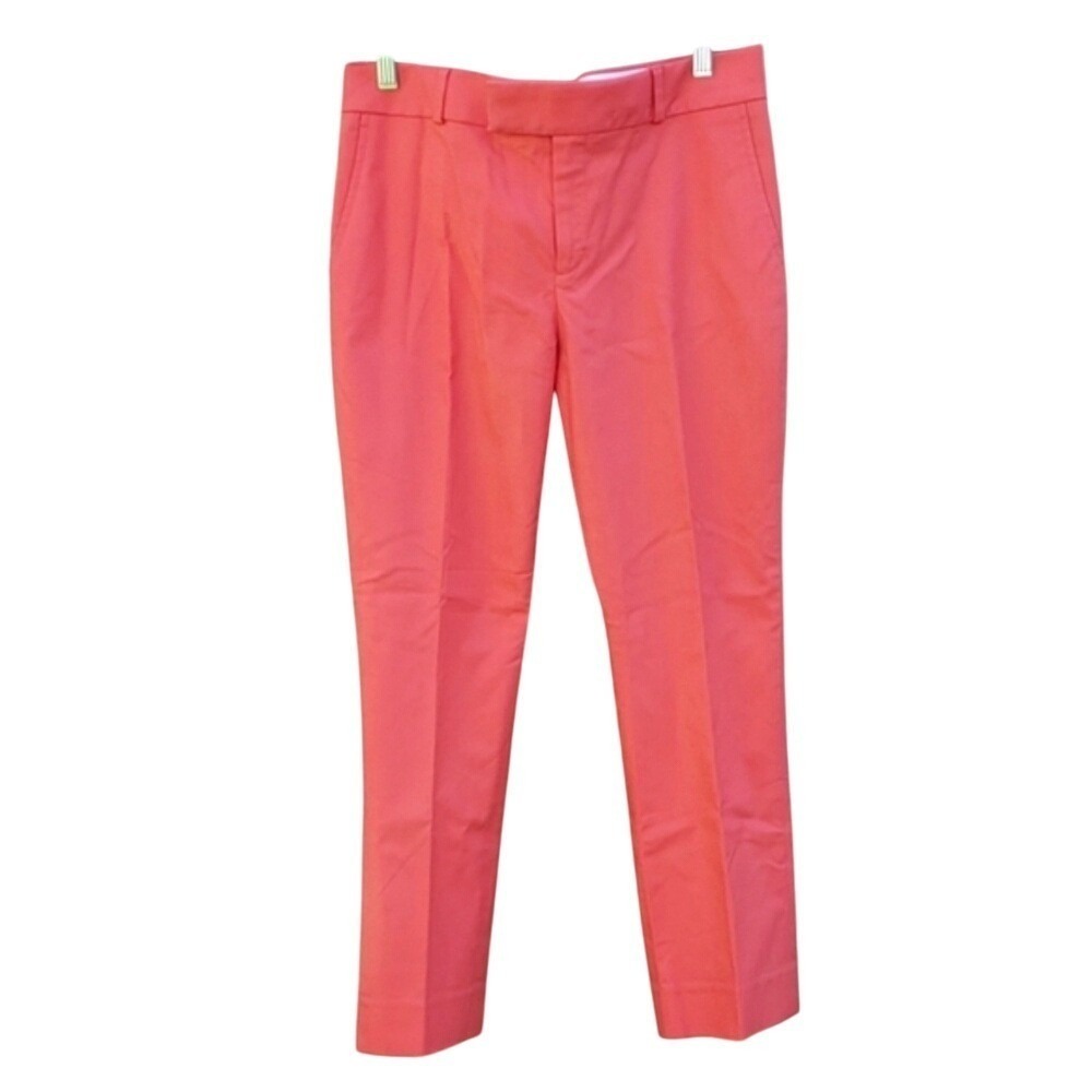 Banana Republic Low Rise Coral Pink Cropped Slim Fit‎ Ankle Pants Trousers